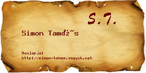 Simon Tamás névjegykártya